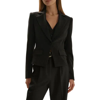 Favorite Daughter The Favorite Cropped Blazer In Black
