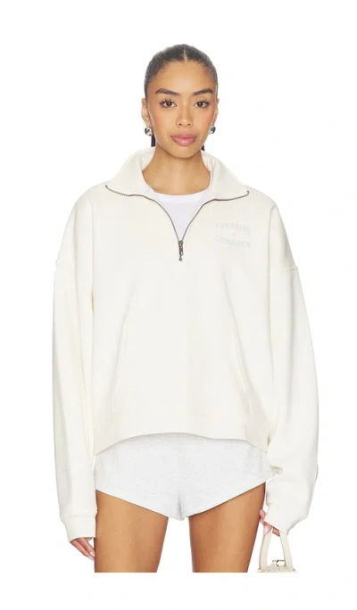 Favorite Daughter The  Half Zip Sweater In White