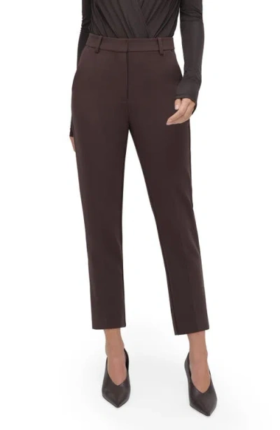 Favorite Daughter The Favorite High Waist Ankle Cigarette Pants In Brown