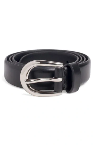 Favorite Daughter The Favorite Leather Belt In Black/nickel