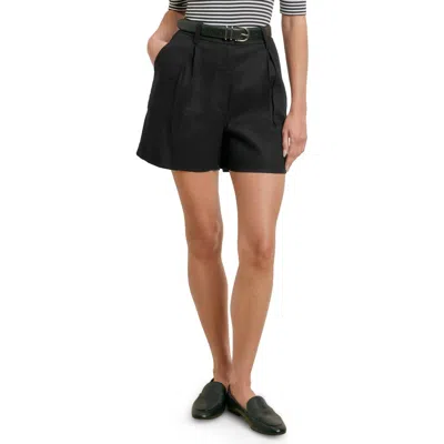 Favorite Daughter The Favorite Linen Blend Shorts In Black