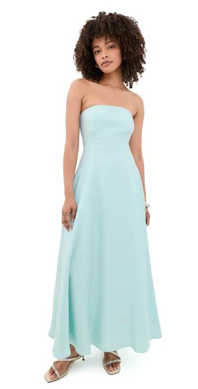 Favorite Daughter The Favorite Linen Dress Aqua In Blue