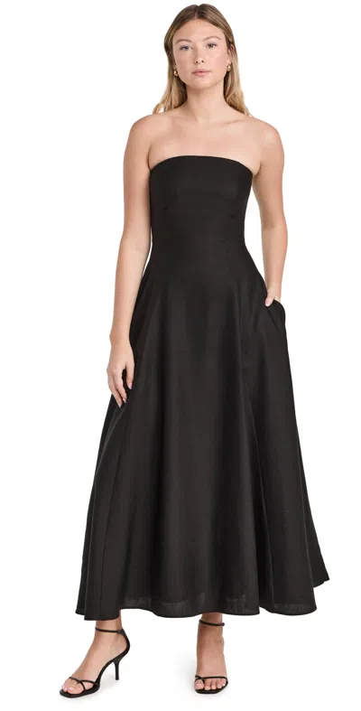 Favorite Daughter The Favorite Strapless Maxi Dress In Black