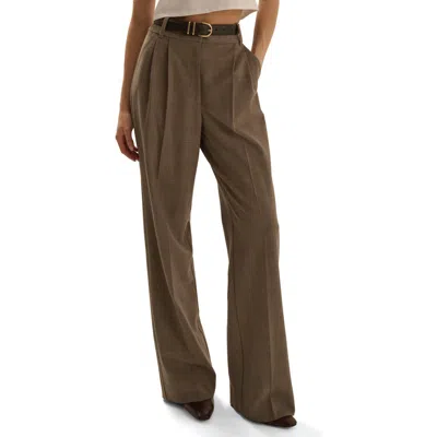 Favorite Daughter The Favorite Plaid High Waist Wide Leg Pants In Green