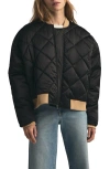 Favorite Daughter The Favorite Quilted Bomber Jacket In Black