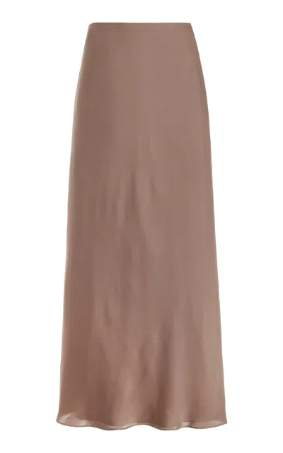 Favorite Daughter The Favorite Satin Maxi Skirt In Brown