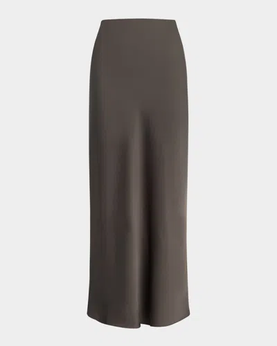 Favorite Daughter The Favorite Satin Skirt In Brown