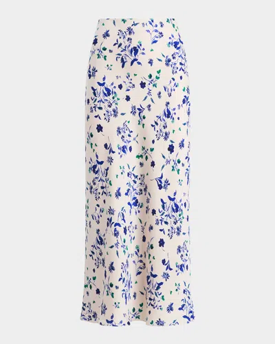 Favorite Daughter The Favorite Satin Skirt In Pretty In Pink Flo