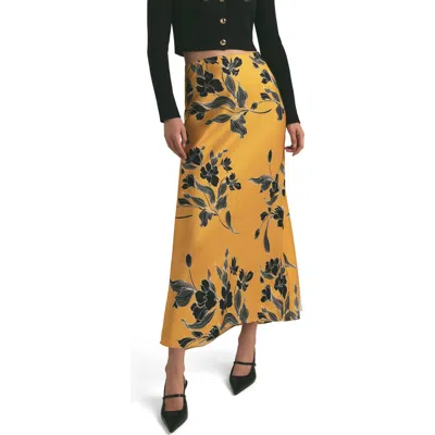 Favorite Daughter The Favorite Satin Slip Skirt In Buttercup Fleur