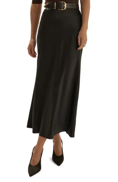 Favorite Daughter The Favorite Silk Blend Skirt In Black