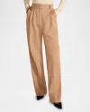 Favorite Daughter The Favorite Pant Pleat Pants In Beige