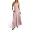 Favorite Daughter The Favorite Strapless Maxi Dress In Pastel Lavender