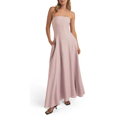 Favorite Daughter The Favorite Strapless Maxi Dress In Pastel Lavender