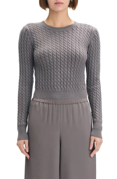 Favorite Daughter The Feel Good Cable Stitch Sweater In Gray