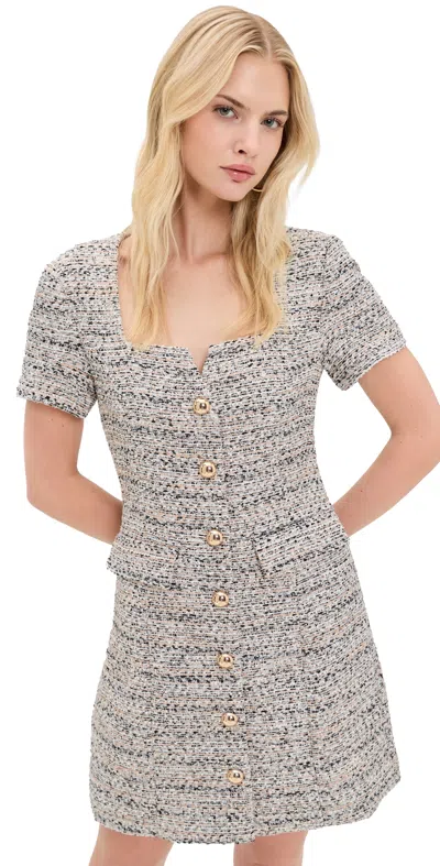 Favorite Daughter The First Wife Dress Pink Tweed In Multi