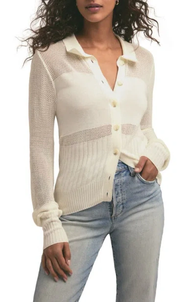 Favorite Daughter The Flawless Open Stitch Cardigan In Ivory