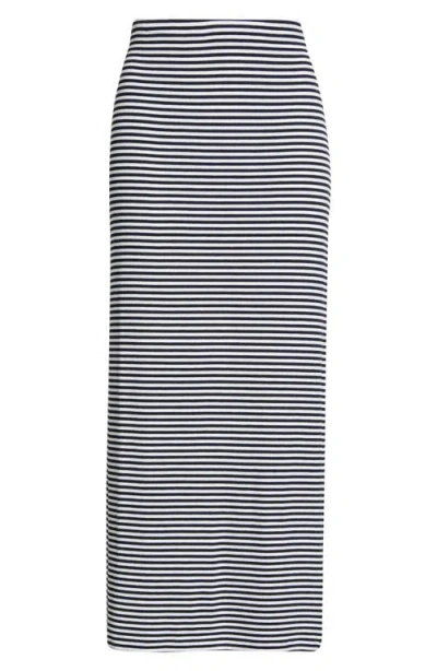 Favorite Daughter The Foundation Stripe Knit Pencil Skirt In Black