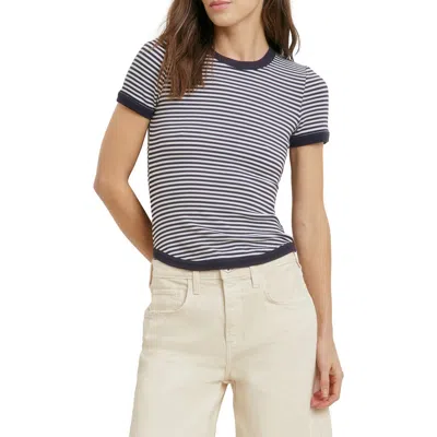 Favorite Daughter The Foundation Stripe T-shirt In Black