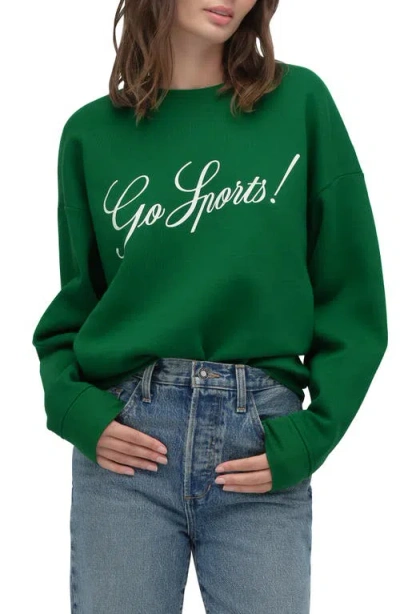 Favorite Daughter The Go Sports Cotton Blend Sweatshirt In Green