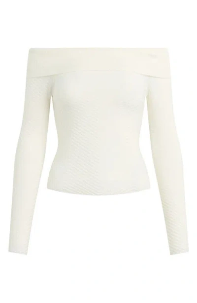 Favorite Daughter The Good Graces Off The Shoulder Knit Top In Burgundy