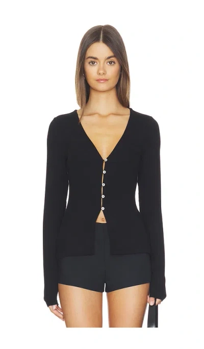 Favorite Daughter The Good Luck Long Sleeve Top In Black