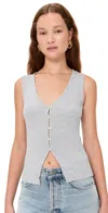 Favorite Daughter The Good Luck Top Melange Grey In Gray