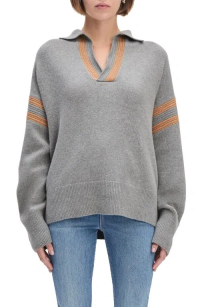 Favorite Daughter The Grace Polo Sweater In Gray