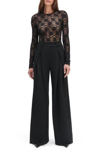 Favorite Daughter The Heart Of A Woman Lace Bodysuit In Black