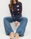 Favorite Daughter The Henry Argyle Crewneck Sweater In Multi