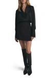 Favorite Daughter The I Can Fix Him Long Sleeve Minidress In Black