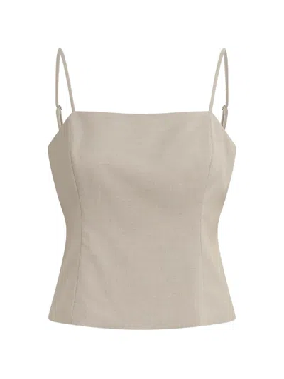 Favorite Daughter The I'm Back Button-back Top In Neutral
