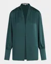 Favorite Daughter The Izzy Satin Top In Juniper