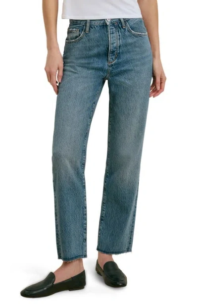 Favorite Daughter The Jen Slim Straight Leg Jeans In Black