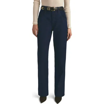 Favorite Daughter The Jennifer Super High Waist Straight Leg Jeans In Stout