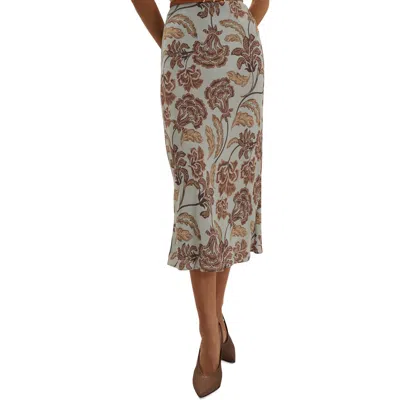 Favorite Daughter The Jojo Floral Midi Skirt In Brown