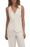 Favorite Daughter The Jones Linen Blend Vest In Bright White