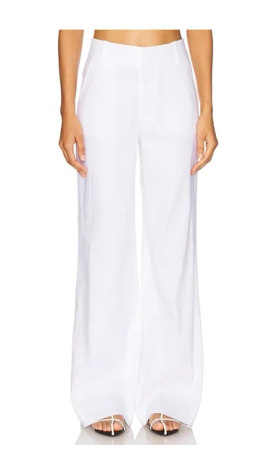 Favorite Daughter The Jones Linen Wide Leg Pant In 亮白