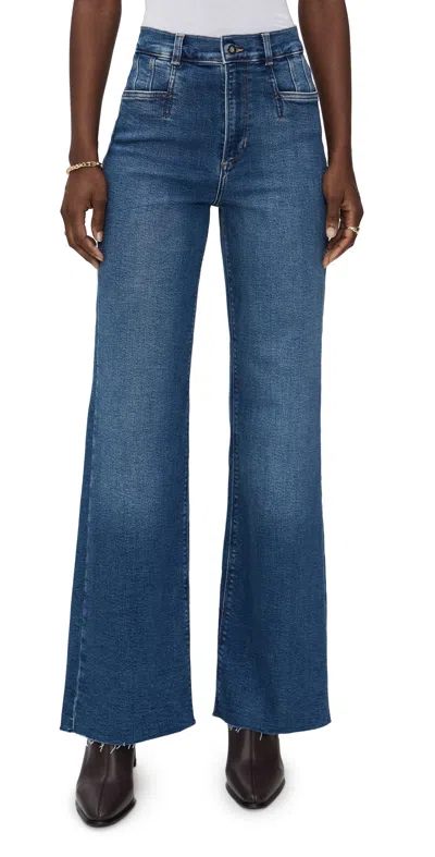 Favorite Daughter The Jordie Super Hi Rise Wide Leg Jeans Madison In Blue