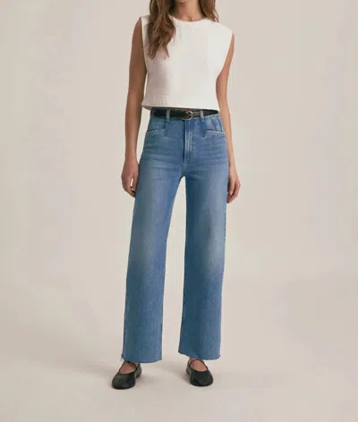 Favorite Daughter The Jordie Wide Leg Super High Rise Jeans In Crosby In Multi