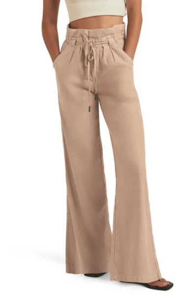 Favorite Daughter The Josephine Wide Leg Trousers In Warm Sand