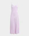 Favorite Daughter The Josette Linen Slip Dress In Wisteria Musk