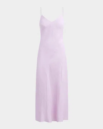 Favorite Daughter The Josette Linen Slip Dress In Wisteria Musk