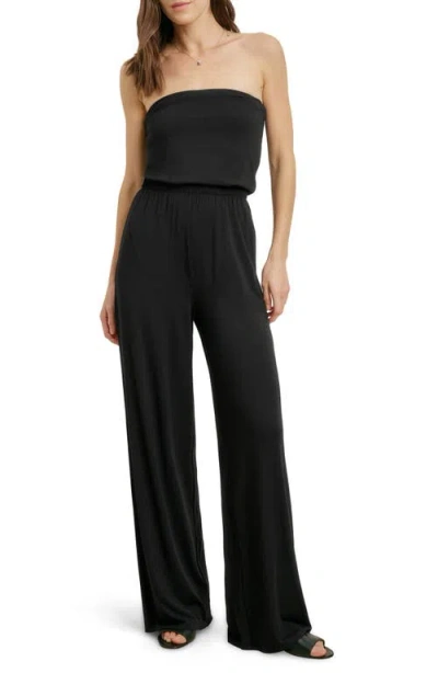 Favorite Daughter The Jumpstart Strapless Jumpsuit In Black