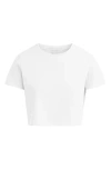 Favorite Daughter The Laura Stretch Cotton Crop T-shirt In White