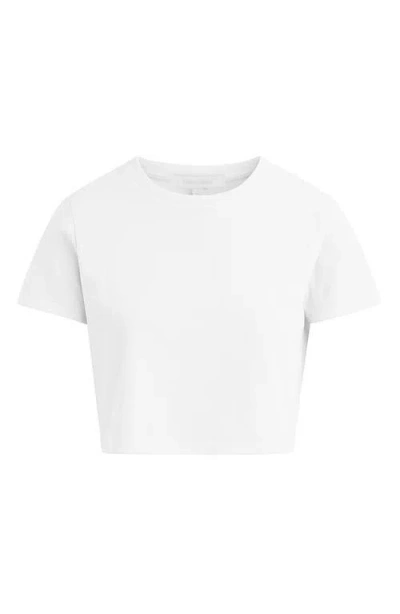 Favorite Daughter The Laura Stretch Cotton Crop T-shirt In White