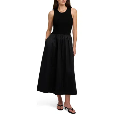 Favorite Daughter The Lennon Sleeveless Maxi Dress In Black