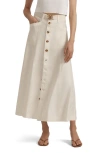 Favorite Daughter The Lila A-line Denim Skirt In White