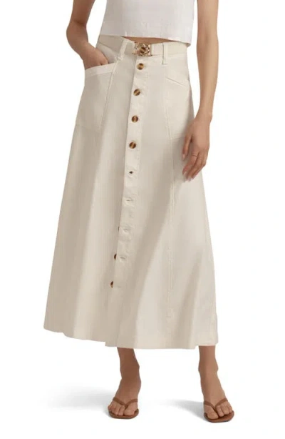 Favorite Daughter The Lila A-line Denim Skirt In White