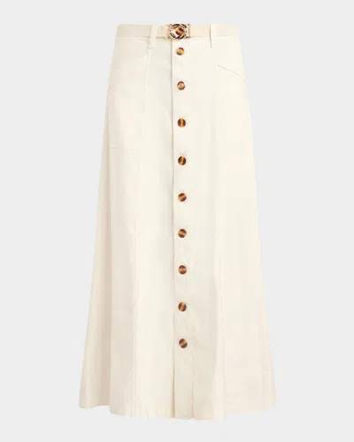 Favorite Daughter The Lila Midi Skirt In White
