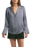 Favorite Daughter The Lily Button-up Shirt In Dk Slate